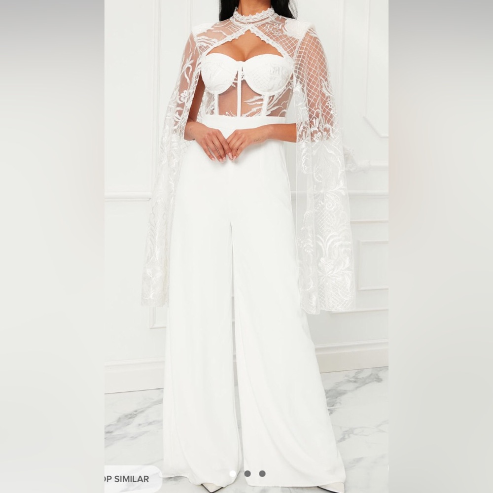 White lace jumpsuit